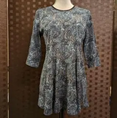 SALE【オルベーラ】総柄　七分袖チュニック　フリーサイズ