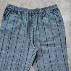 レディス チェックパンツ グレー ゆるやか カジュアル