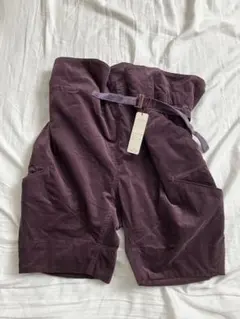 【新品】pelieq ハーフバルーンパンツ　M 紫　ベルト付き
