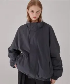 リバーシブル ナイロン×フリース オーバートラックブルゾン