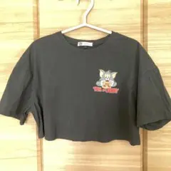 TOM and JERRY クロップドTシャツ Sサイズ ブラックのサムネイル
