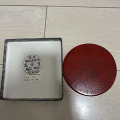 赤い花柄漆器