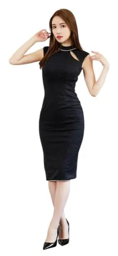 ブラックタイトドレス