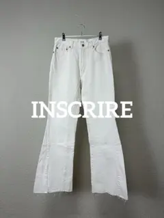 INSCRIRE White Denim Flare Pants