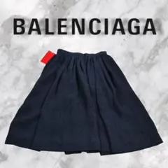 【美品】BALENCIAGA ジャガード織り フレアスカート ブラックのサムネイル