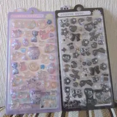【正規品】　ボンボンドロップシール　ブラックとネコ　2枚セット