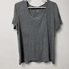 【L】エディーバウアー Tシャツ 半袖 グレー Uネック