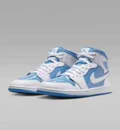 NIKE Air Jordan1 Mid 白青 ユニバーシティブルー 美品
