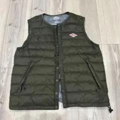 オリーブキルティングダウンベスト　INNNER DOWN VEST カーキ　34