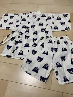 ミキハウス ダブルビー クマ柄 甚平 100