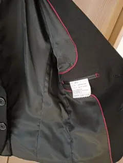 120CM ブラックジャケット 赤いパイピング