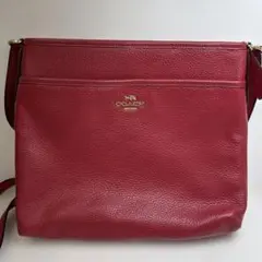 COACH レザーショルダーバッグ 赤　☺︎