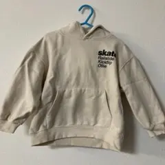 ZARA キッズ パーカー トレーナー ホワイトベージュ　裏起毛　110センチ