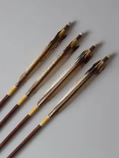 弓道 竹矢 熊鷲羽 4本組 - メルカリ