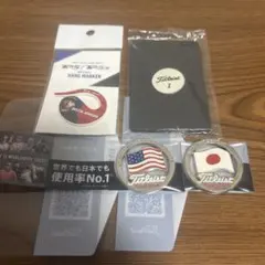 ゴルフ ボールマーカー 3点セット タイトリスト