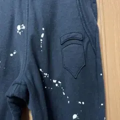 TAVERNITI SO JEANS ペイントスウェットパンツ 黒 色あせあり