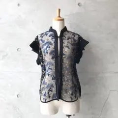 mame kurogouchi 刺繍 レース フレンチスリーブ ブラウスのサムネイル