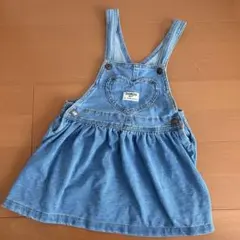 OshKosh デニムジャンパースカート 3T ハートポケット 女の子