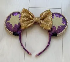 ディズニー　ラプンツェル　カチューシャ パープル スパンコール ハンドメイド