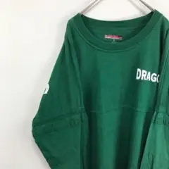 USA古着 dragons ロンT 緑 グリーン