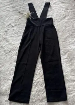 ブラックサロペット ワイドレッグ