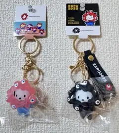 ポチャッコセット サンリオ ミャクミャク キーホルダー クリア&ブラック