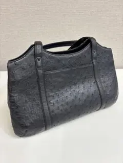 RODANIA オーストリッチ風 レザーバッグ 黒