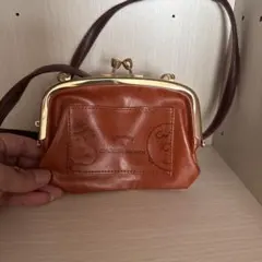 スヌーピー レザー コインケース オレンジ