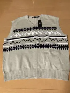 GU UNDERCOVER Vネックベスト　ベージュ　L