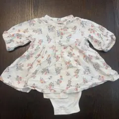 petit main 花柄ロンパース