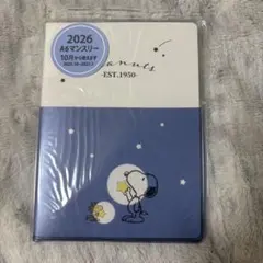 2026 A6マンスリー手帳 スヌーピー　スケジュール帳　手帳