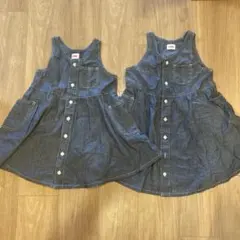 EDWIN デニムワンピース 2枚セット 110 120 バラ売り可のサムネイル