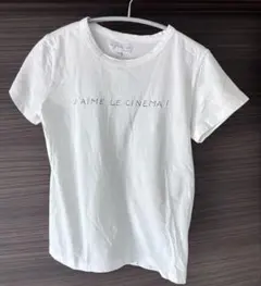 agnès b. ホワイト Tシャツ T1 j'aime le cinéma!