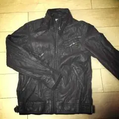 《シワ加工》かっこいいレザー調ジャケット