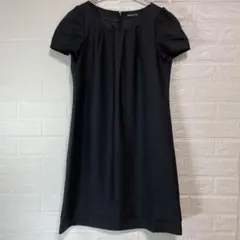 ブリジット ジャガード ワンピース パフスリーブ 半袖 ミニ M 黒のサムネイル