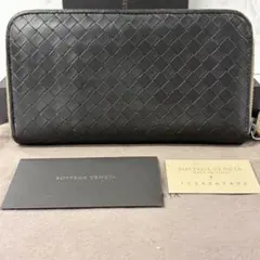 新品同様‼️ ボッテガヴェネタ　財布　長財布　イントレチャート　ラウンドファスナー