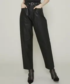 Beautiful people ハイウエスト スラックス レザーライク パンツのサムネイル
