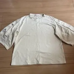 mumu THE SECRET BEAN 袖ボタン　トップス　Tシャツ　ベージュ