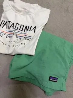 パタゴニア キッズ　スイムウエア　水着　海水パンツ　ラッシュガード Lサイズ