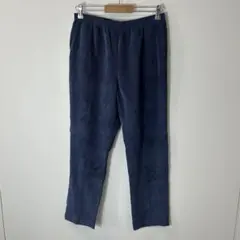 コーデュロイパンツ ダークネイビー イージーパンツ ウエストゴム テーパード