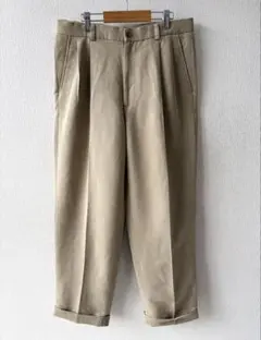 90s PERRY ELLIS ツータック レーヨン スラックス パンツ 32のサムネイル