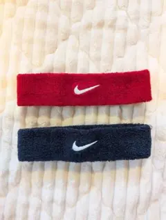 Nike ヘアバンド 2個セット 赤 ネイビー