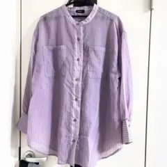 シースルーストライプシャツ　アズノウアズのサムネイル
