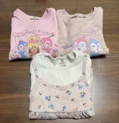 アンパンマン 長袖 トップス　3枚セット　95 100