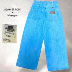 【ADAM ET ROPE 】Wranglerライトブルーワイドデニム38日本製