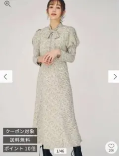 mercuryduoパフスリーブワンピ