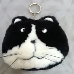 Manhattaner's 猫 フェイス型 ポーチ キーホルダー