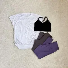 ヨガ⭐︎ピラティス⭐︎ウェアセット（トップス・ブラ・レギンス）