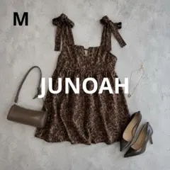 n936【JUNOAH】肩リボンジャガードキャミソールビスチェのサムネイル