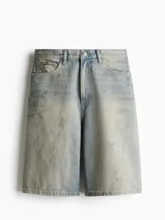 H&M バギーデニムショートパンツ ライトデニムブルー サイズ33